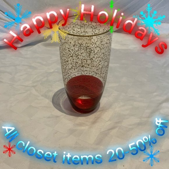 Beautiful hand painted large glass vase - Picture 5 of 5